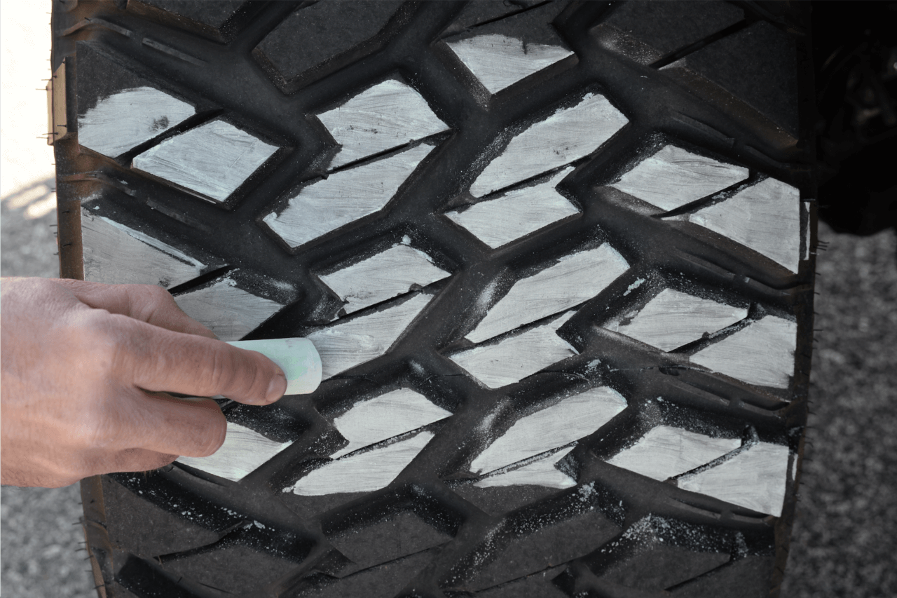 Tire Pressure Chalk Test - How to guide